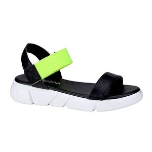 Black neon strap sandal